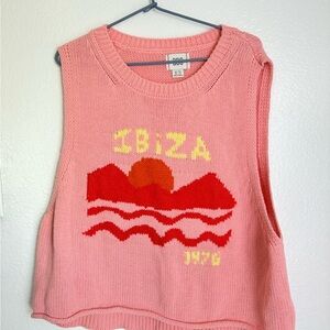 BDG Pink Ibiza Graphic Sweater Vest